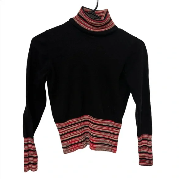 トップス MISSONI / rayon wool turtle neck sweater High-neck pullover in viscose and zigzag wool